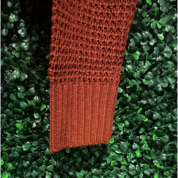 LULU'S Campfire Cozy Brick Red Cropped Sweater - Picture 8 of 11